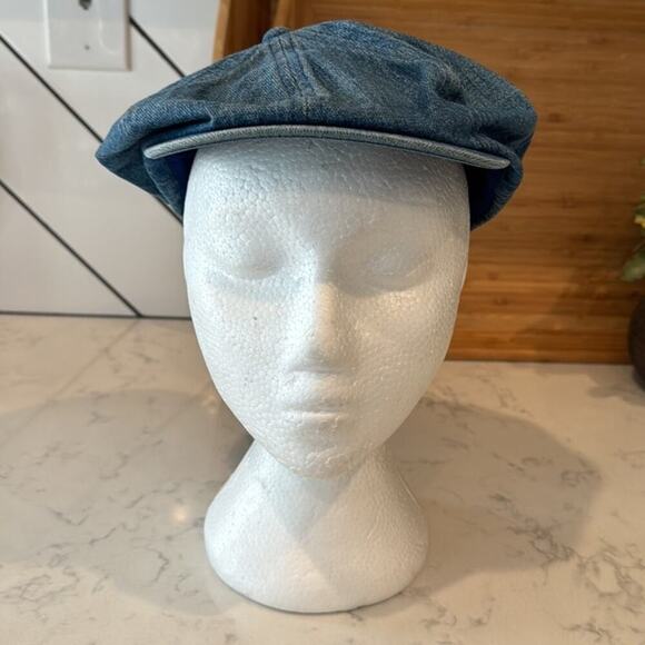 Rare Vintage Scala newsboy cabby peaky blinders denim hat academia size Small - Picture 6 of 8